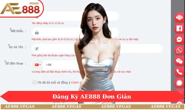 Đăng ký AE888 đơn giản