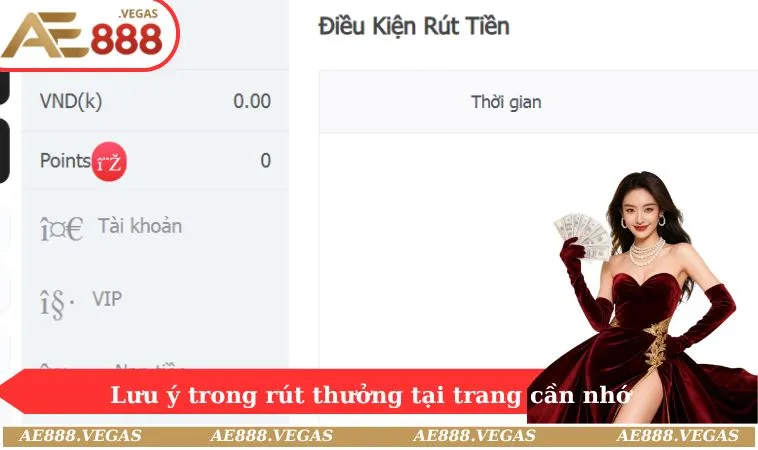 Lưu ý trong rút thưởng tại trang cần nhớ