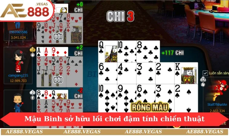 Mậu Binh sở hữu lối chơi đậm tính chiến thuật
