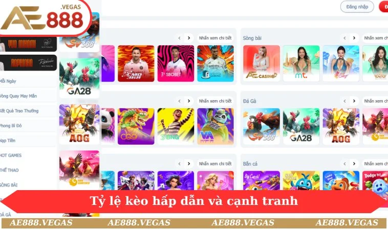 Tỷ lệ kèo hấp dẫn và cạnh tranh